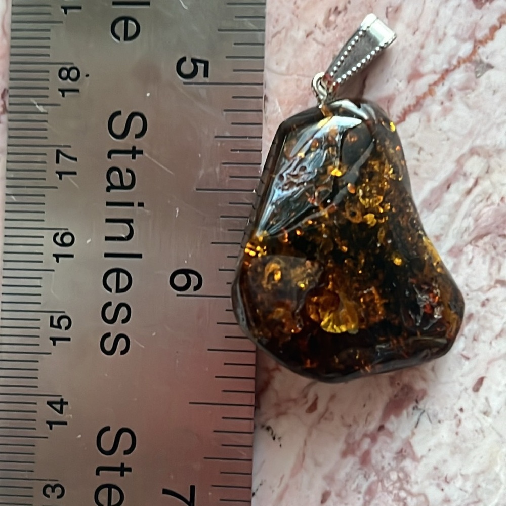 New Baltic amber pendant green - Picture 7 of 7